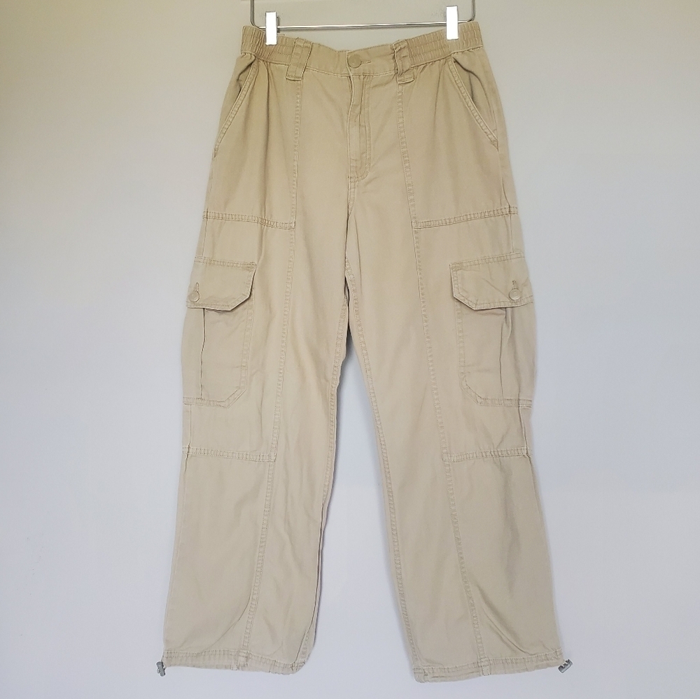 Aerospastale Tan Cotton Wide Leg Convertable Cargo Pants Gorpcore Utility Y2K M